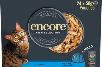 Encore Natural Wet Cat Food, Multipack Fish Selection in Jelly 24 x 50g Pouches