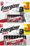 Energizer Max AA / AAA Batteries 6 2 Pack – Free C&C (Selected Locations)