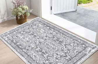 Enyhom Door Mats Indoor 60 x 90cm Low Profile-Dirt Trapper Barrier-Washable Front Door Mat, Super Absorbent Doormat Soft Non Slip Rug for Pet Entrance Kitchen Indoor, Grey