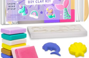 Eraser Lab Mermaid & Unicorn Design – Eraser Making Kit for Kids 4-12 Creative Imaginative Play, Hands-On Learning, Artistic Expression, Personalized Creations, Classroom Activity, Birthday Gift