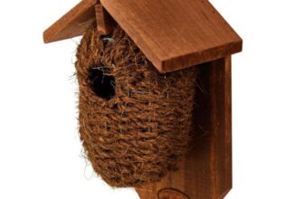 Esschert NKBC Fallen Fruits Coconut Fibre Nesting Bag, Brown, 6.0 in10.5 in4.0 in