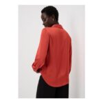 Et Vous Red Satin Shirt