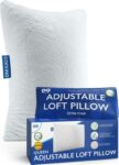 Everlasting Comfort Adjustable Memory Foam Pillow with Cooling Cover for All Sleep Positions – Queen (50cm x 76cm)