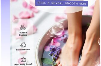 Exfoliating Foot Peel Mask – Intensive Treatment for Cracked Heels & Dry Skin At-Home Pedicure for Baby Soft Feet 2 Pack with Rose & Lavender