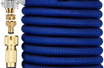Expandable Garden Hose Pipe 100FT 3 Times Flexible Expanding Magic Watering Hose with 3/4 1/2 and Universal Connector Fitting Connectors for Pet & Car Washing, Cleaning, Watering Lawn and Garden