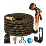 Expanding Garden Hose with 10-Pattern Nozzle, Retractable, 75 Ft