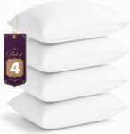 Extra Filled Bounce Back Sider Pillows, Hollow-fibre Dust Resisted Filled Bed Pillow, Ultimate Luxury Sleep Neck Pain Relief, Premium Hypoallgernic Hotel Pillows Cover, (Pack of 4-19 x 29)