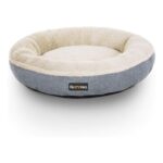 FEANDREA Donut-Shape round Pet Bed 55cm Grey PGW55G