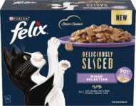 FELIX Deliciously Sliced Mixed Selection in Jelly Wet Cat Food 12x80g (Pack of 4)
