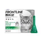 FRONTLINE Plus Flea & Tick Treatment for Cats and Ferrets – 6 Pipettes