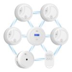 FUMIXTEX Wireless Interlinked Smoke Alarms & CO Detector, LCD, 6-Pack