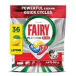 Fairy Platinum plus Dishwasher Tablets, Lemon, 36 Capsules