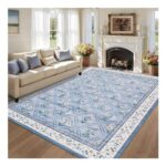 FairyStyle Vintage Rug 200×290 Cm Floral Print Blue