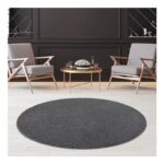 Fashion4Home round Grey Rug, 80 Cm, Short Pile