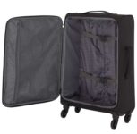 Featherstone 4 Wheel Soft Medium Suitcase – Black ( free click and collect )