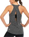 Fihapyli ICTIVE Womens Cross Backless Workout Tops for Women Racerback Open Back Shirts Athletic Sleeveless Running Shirts
