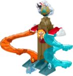 Fisher-Price DC Super Pets HGL15 – DC League of Super-Pets Daily Planet Rescue Vehicle Race Track Play Set with Vehicle Trigger and 2 Ramps, Toy for Children from 3 Years