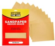 Fit For The Job 10 Large A4 Size Sheets Medium Grade Sandpaper