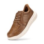 FitVille Mens Wide Fit Loafers V3, Caramel UK Size 9