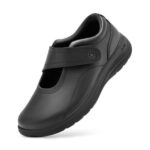 FitVille Womens Mary Jane Shoes, Black, UK 8 X-Wide