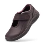FitVille Womens Wide Fit Mary Jane Shoes Purple X-Wide 7.5