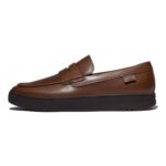 Fitflop Rally Leather Penny Loafers Chocolate