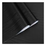 Fiula Wood Effect Peel-and-Stick Wallpaper, Black, 40x300cm