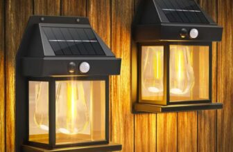Flacchi Solar Lights Outdoor Wall Lights with Motion Sensor 2 Pack. Waterproof 3 modes Warm White. SB Flacchi FBA