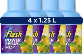 Flash Power Spray Mop Floor Cleaner Liquid Citrus – 4 x 1.25L (£12.92 with S&S)