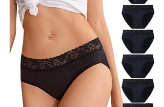 Flintronic Cotton Underwear Women Lace, 6 Pack