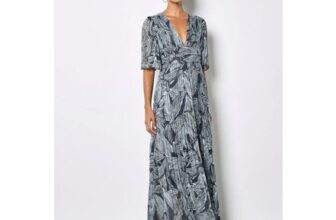 Floral Chiffon Shimmer Maxi Dress