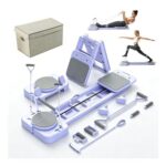 Foldable Pilates Board for Home Gym, Portable Reformer