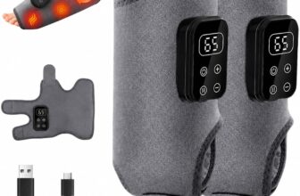 Foot Massager, Cordless Electric Foot Massagers for Pain and Circulation, 3-in-1 Triple Therapy Foot Massager with 2000mAh Battery, 6 Heat Levels up to 65C, Perfect Well-Being Gift,1Pcs Grey
