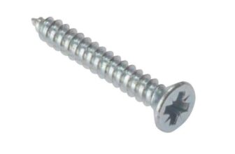 ForgeFix Self Tapping Screws Countersunk 1 x 6 Zinc Plated Box 200