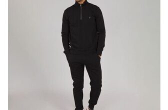 French Connection Mens FC 1/2 Zip Tracksuit Black