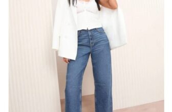 Friends like These mid Blue Denim Barrel Jeans