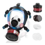 Full-Face Respirator with 40mm Filter, Anti-Fog Silicone, Wide View