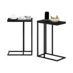 Furinno CAMNUS 2-Piece C-Shape Side Tables for Couch