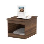 Furinno Peli Top Opening Litter Box Enclosure, Columbia Walnut