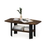 Furinno Simple Design 2-Tier Coffee Table, Amber Pine