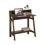 Furinno Simplistic Desk with Monitor Stand, A-Frame