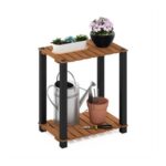 Furinno TURN-N-TUBE 2-Tier Plant Stand, Indoor/Outdoor