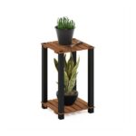 Furinno TURN-N-TUBE 2-Tier Plant Stand Indoor/Outdoor Natural