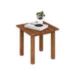 Furinno Tioman Patio Table, Teak Oil, Natural