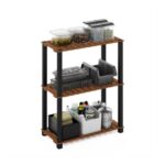 Furinno Turn-N-Tube 3-Tier Plant Stand, Indoor/Outdoor, Natural