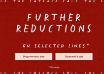 Further Reductions to the Up to 50% Sale on Mens and Womens Fashion (Free Store Delivery)