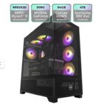 Fusion 80 Gaming Desktop – GeForce RTX 5090, AMD Ryzen 9 9950X3D, 64GB RAM, 4TB SSD – Black w/ code