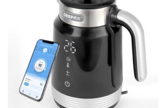 GEEPAS Digital Electric Kettle 1.7L Auto Shut off 2200W White