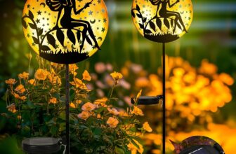 GIGALUMI Solar Fairy Lights Garden Ornaments Outdoor, 2 Pack