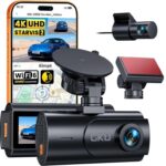 GKU 4K Dash Cam Front and Rear, STARVIS 2 Sensor, 5.8GHz WiFi 6 Dashcam – Sold by Bird Fish FBA
